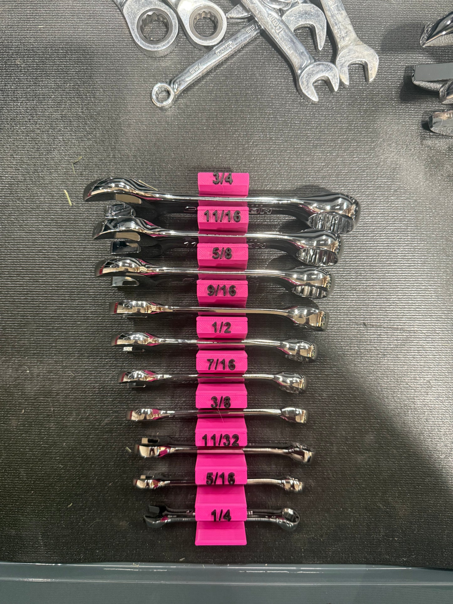 ICON Stubby 10-Piece SAE Wrench Set Magnetic Organizer