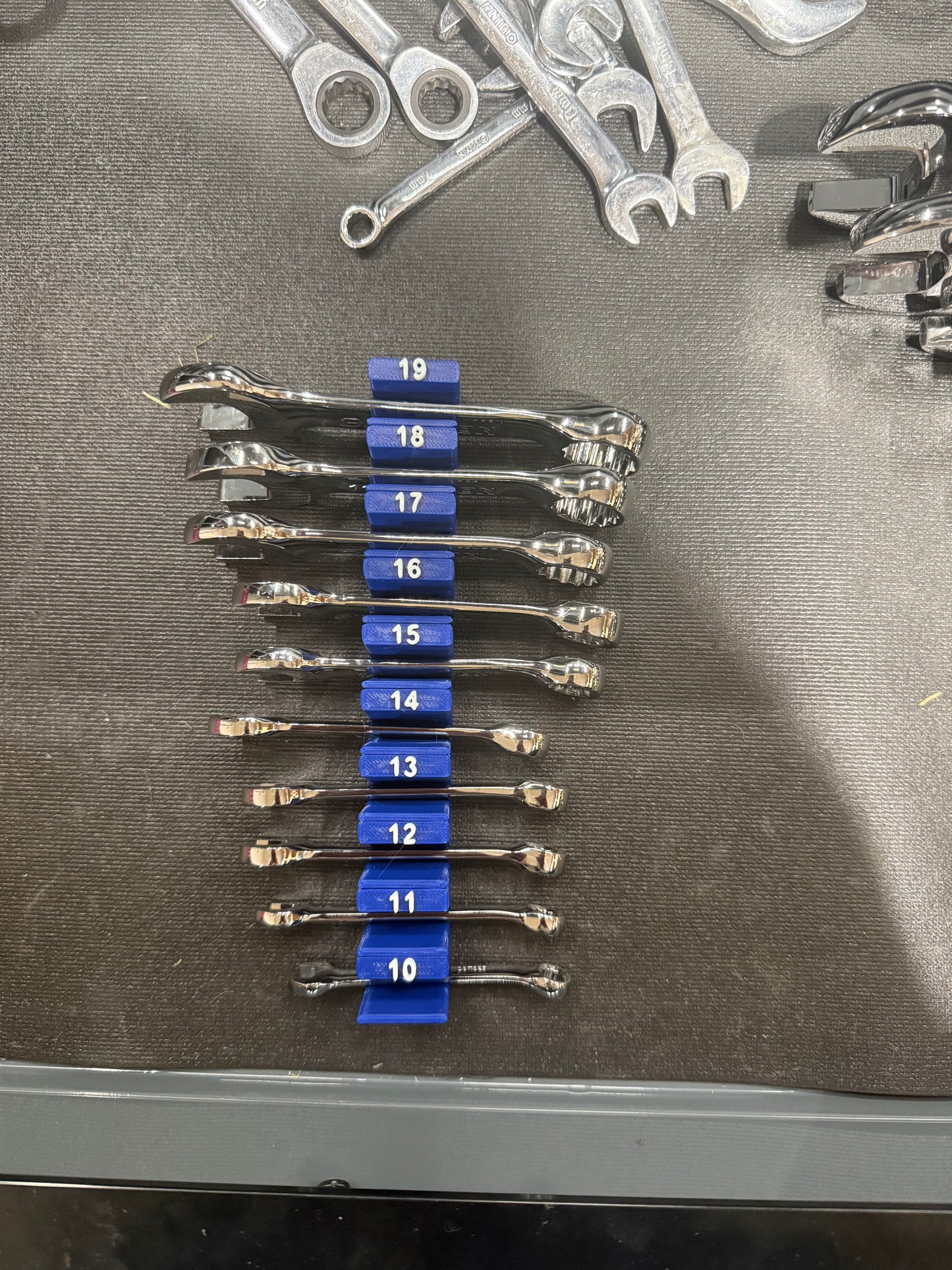 ICON Stubby 10-Piece Wrench Set Magnetic Organizer