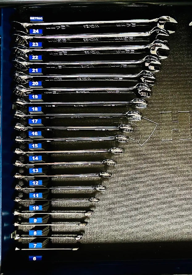 Magnetic Wrench organizers SAE & Metric Set