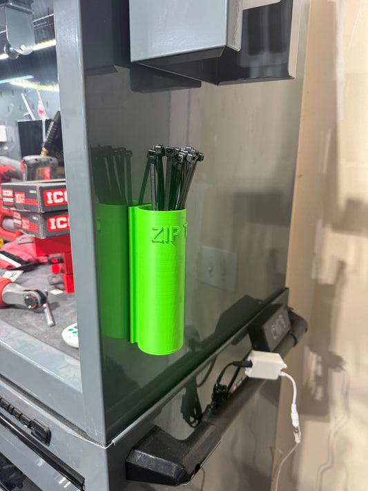 Magnetic zip tie / cable tie holder